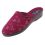 Pantofle na koturnie kryte profilowane BIO Adanex 18565 bordowe