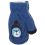 Rękawiczki chłopięce dwuwarstwowe dotyk nadruk ABS wełna Yoclub niebieskie miś