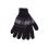 Rękawiczki wełniane z wełny owczej damskie czarne ze śnieżynkami