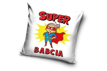 Poszewka na poduszkę Super Babcia super bohaterka hero 40x40