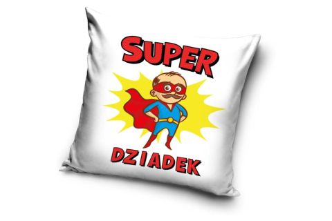 Poszewka na poduszkę Super Dziadek super bohater hero 40x40