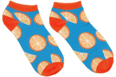 Skarpetki stopki bawełniane Yoclub spoksy (r.27-46) niebieskie pomarańcze