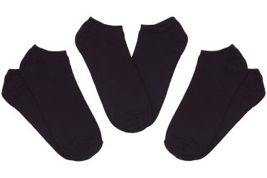 Stopki bawełniane skarpetki niskie Yoclub (r.35-42) czarne x 3 par