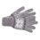 Rękawiczki wełniane z wełny owczej grube unisex szare śnieżynka