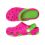 Klapki dziecięce kroksy chodaki piankowe lekkie (24-32) różowo-zielone