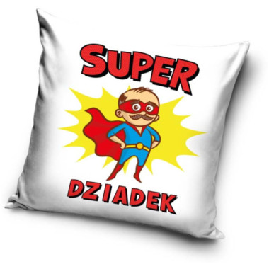 Poszewka na poduszkę Super Dziadek super bohater hero 40x40