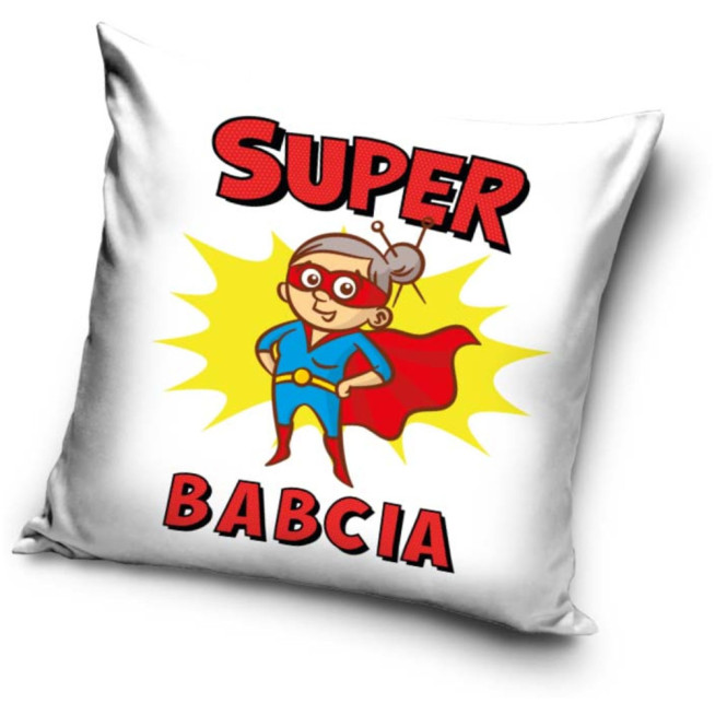 Poszewka na poduszkę Super Babcia super bohaterka hero 40x40