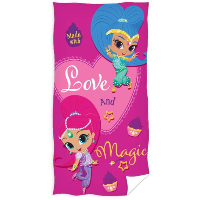 Ręcznik bawełniany kąpielowy plażowy 70x140 lalki Shimmer & Shine