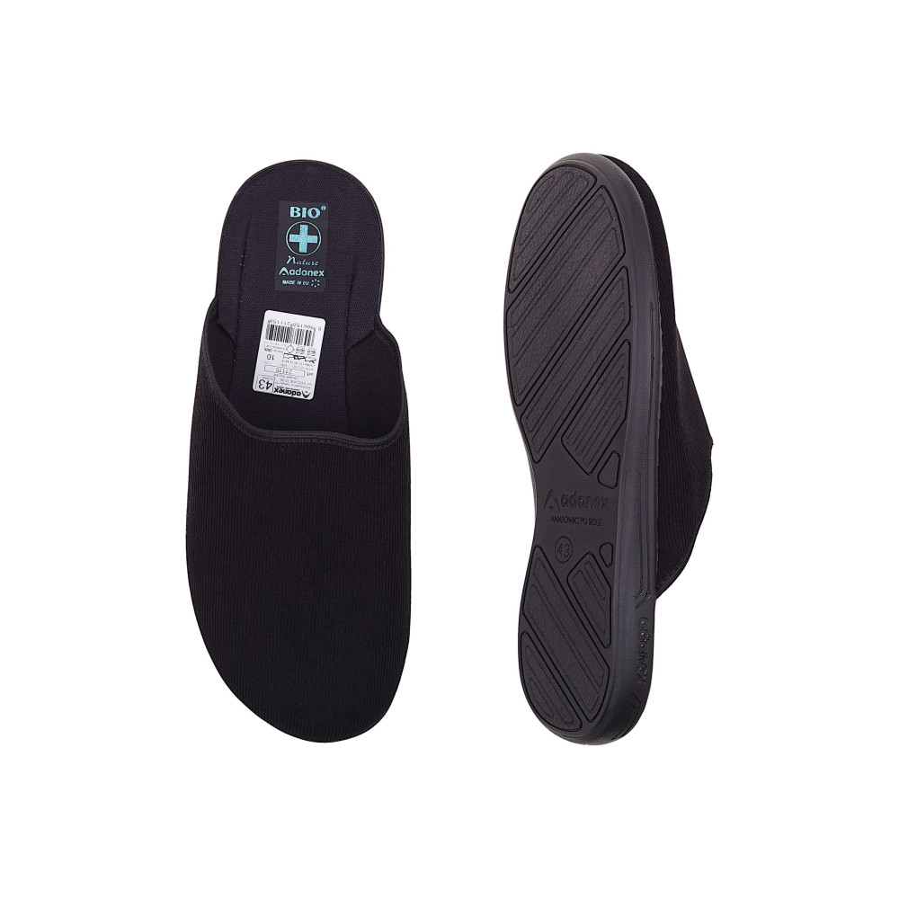Pantofle męskie klapki kryte 21115 BIO Adanex czarne